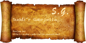 Sudár Gabriella névjegykártya